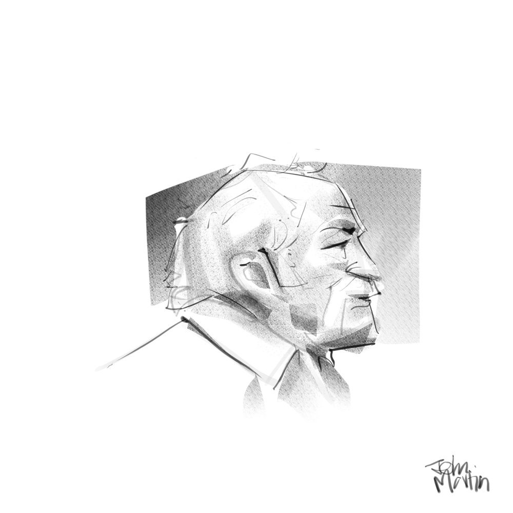Painted portrait study