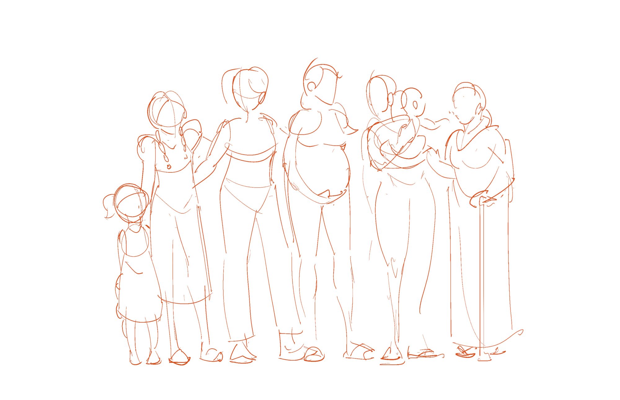 Cleaned line drawing of the figures